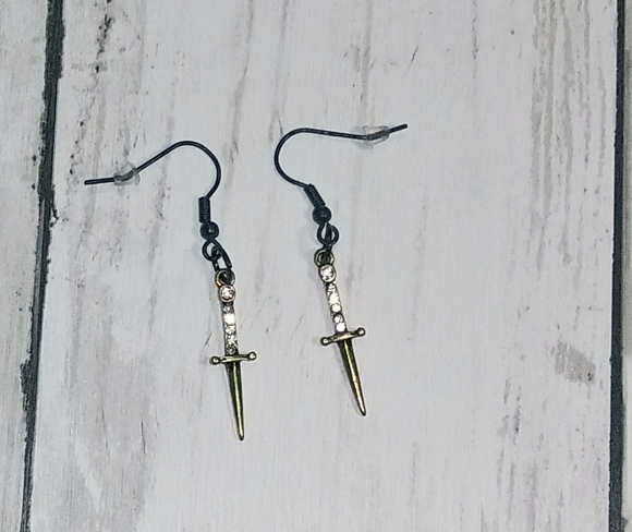 Jewelry - Athame Pierced Earrings NWOT Handcrafted